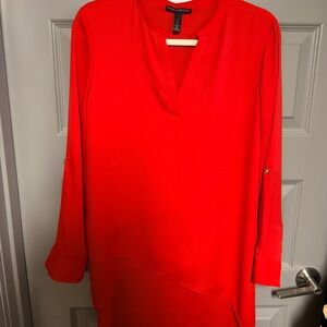 Chico's Vibrant Red Split-Hem Tunic